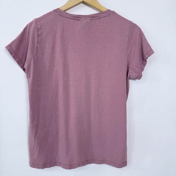Wilfull Wear Graphic Tee Womens M‎ Mauve "Easily Distracted by Chickens" Quirky - Picture 3 of 8